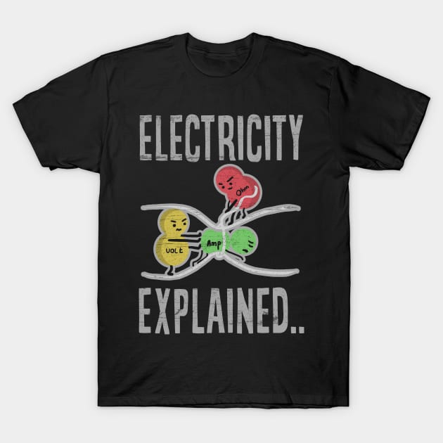 Electricity Explained T-Shirt by xalauras studio